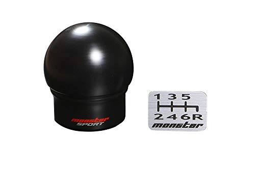 MONSTER SPORT モンスターシフトノブCタイプ M12×P1.25 球型 黒 φ=47mm h=51.5mm スイフトスポーツ[ZC3