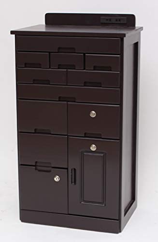 タック(Tac) ビータ(Vita) 引き出しいっぱいFAX台 ダークブラウン 45cm幅