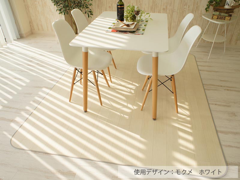 【500円クーポンあり★3日まで】 ダイニング ラグ ラグマット 撥水 はっ水 床暖 防炎 抗菌 消臭 防臭 クッションフロア CF 木目 モクメ コルク 西海岸 モノトーン モロッコタイル チェッカー レトロ ラス撥水＆抗菌ダイニングラグ rugly-10003769 ラグ&カーペット専門店 ラグリー サンプル画像2
