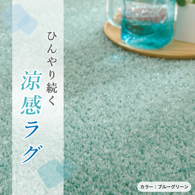 【MAX22％OFFセール】ラグ ラグマット カーペット 夏 接触冷感 絨毯 じゅうたん 抗菌 防臭 ラグ 正方形 長方形 国産 防虫 防ダニ 北欧 柄 おしゃれ 可愛い 洗える シャギーラグ オールシーズン ＜オアシス /約 1畳 2畳 3畳 ＞ rugly-10007471 ラグ&カーペット専門店 ラグリー サンプル画像2