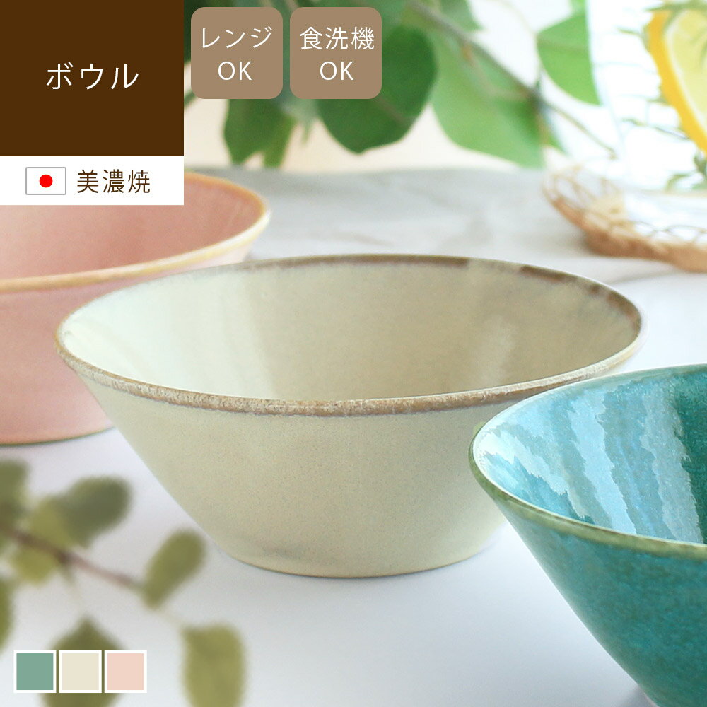 【あす楽/メーカー直送】NaturalColor ナチュラルカラー ボウル皿 ボウル サラダボウル おしゃれ シンプル 可愛い 北欧 美濃焼 食洗機対応 レンジ対応 日本製 食器 ナチュラル カフェ 磁器 グリーン グレー ピンク キッチン用品 プレゼント ait