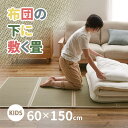 3つ折り い草の畳マットレス 彩(いろどり)【子供布団サイズ】【約1畳弱】約幅60×長さ150×厚み1.1cm 抗菌 防臭 縁あり 置き畳 布団 マット 床 い...