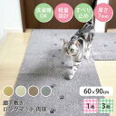 【公式】クーポンで最大10%OFFラグタス 廊下敷きマット てくてく肉球 刺繍 60×90cm 厚み約7mm すべり止め加工 1枚 3枚 イエロー ブラウン ベ...