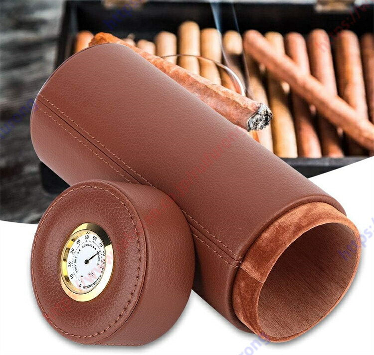 携帯用 シガーヒュミドール 葉巻ヒュミドール 収納ポット 手作り スギ木材 シガーヒュミドール PUレザー シガー収納ボックス 湿度計 ヒュミドール 旅行用 サイフォン ビジネス シガー愛好家【送料無料】