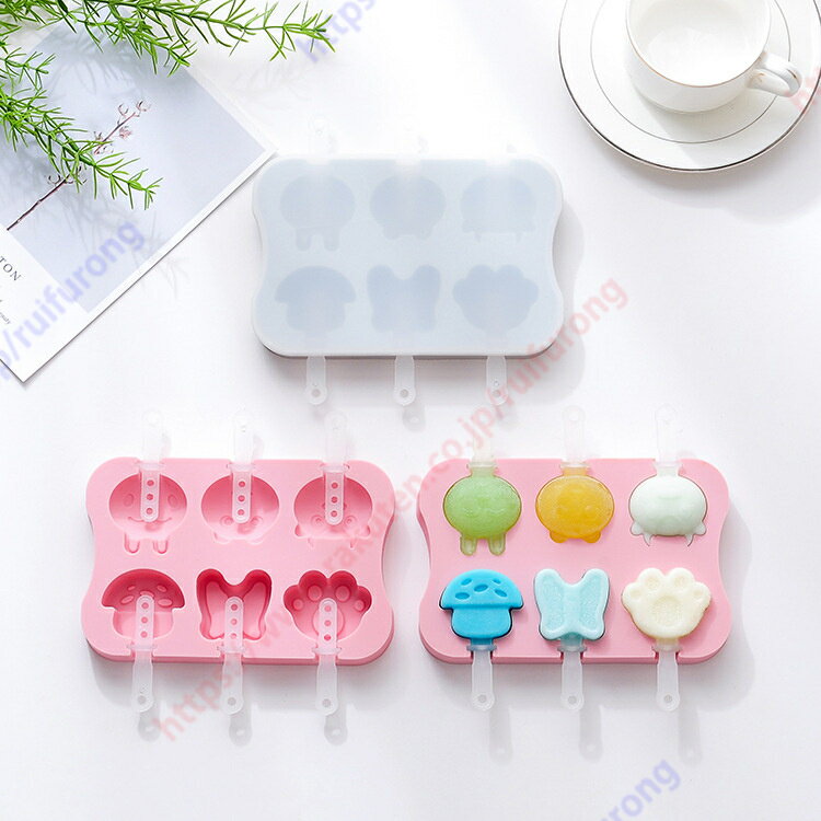 アイスクリーム型 自家製 DIY シリコンモールド アイス 製菓用 家族子供玩具 製菓用品 お菓子 立体シリ..