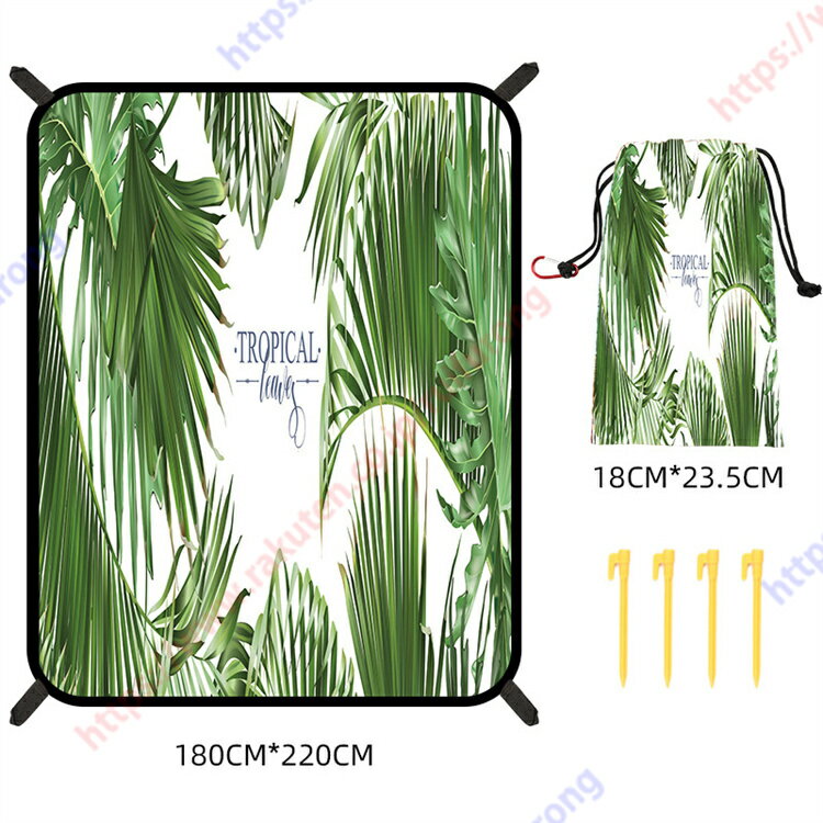 ピクニックマット 防水ビーチマット サンドフリービーチブランケット キャンプシートクロス 特大ピクニックブランケット ピクニックアウトドアマット 厚手 1.8m×2.2m 撥水加工 ペグ付き キャンプ ホーム 花見 収納袋付【送料無料】