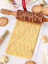 欧風ビスケット柄 クッキーローラー クリスマス 木製 型押し お菓子作り 製菓 製パン クッキー作り レーザー彫刻生地ローラー クッキー型 模様 ビスケット型 手作り 焼菓子 ハンドメイド おしゃれ 料理教室用 DIY製菓道具 調理器具 手作り【送料無料】