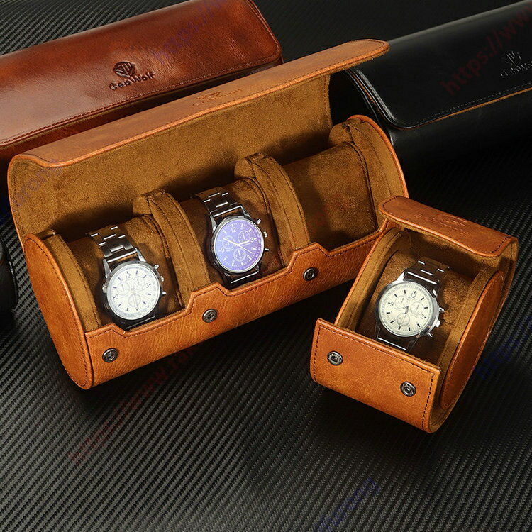 腕時計ケース 腕時計収納ボックス レザーケース 耐衝撃 出張 旅行 携帯用 ウォッチボックス メンズ レディース コンパクトケース 腕時計コレクションケース 3本用 送料無料