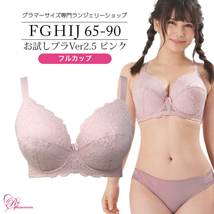 ブラジャー　大きいサイズ　お試しブラVer2.5ピンク　フルカップ（SP-206） レディース 女性 インナー 下着 【サイズ展開】Fカップ Gカップ Hカップ Iカップ Jカップ（FGHIJカップ） アンダー 65 70 75 80 85 90