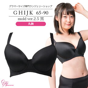 ブラジャー　大きいサイズ　モールドVer2.5 黒 丸胸（SP-167） レディース 女性 インナー 下着 【サイズ展開】Gカップ Hカップ Iカップ Jカップ Kカップ（GHIJKカップ）アンダー 65 70 75 80 85 90