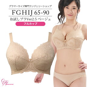 ブラジャー　大きいサイズ　お試しブラVer2.5ベージュ　フルカップ（SP-206） レディース 女性 インナー 下着 【サイズ展開】Fカップ Gカップ Hカップ Iカップ Jカップ（FGHIJカップ） アンダー 65 70 75 80 85 90