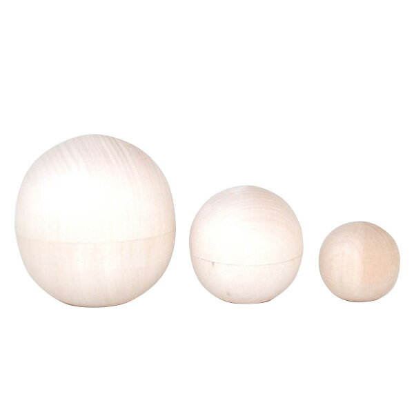 夏休みの工作に最適！白木のマトリョーシカ　おだんご型　3個組トールペイント・白木材料【マトリョー..