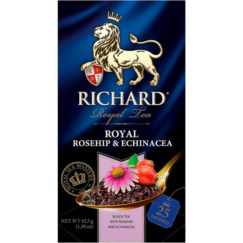 ロシア紅茶 Richard リチャードロイヤル・ローズヒップ&エキナセアRoyal Rosehip & Echinacea紅茶42.5g/25枚（個包装）ティーバッグフレーバードティー