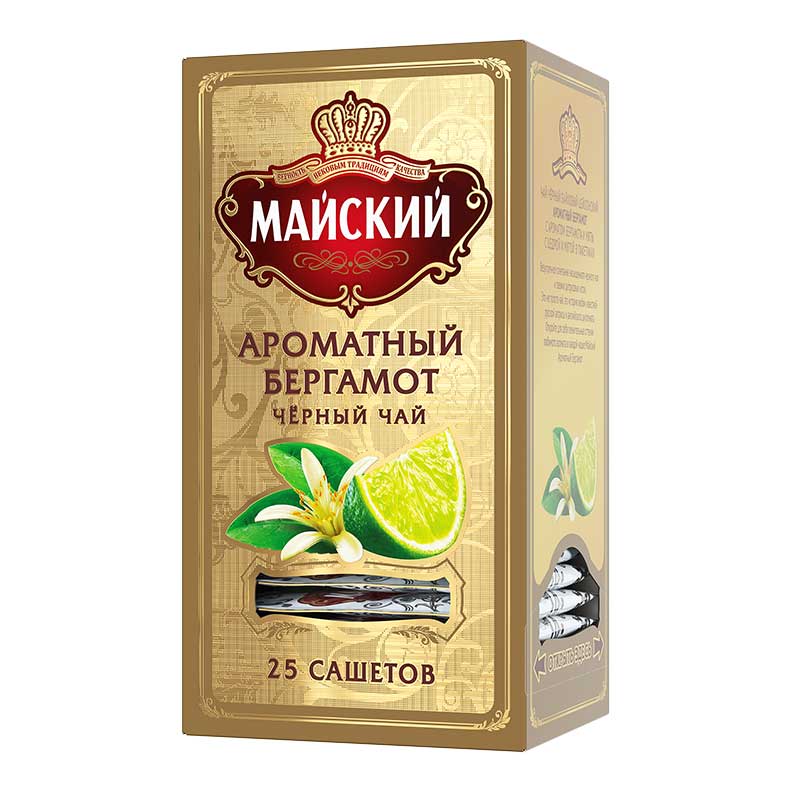 МАЙСКИЙ マイスキー社　ロシア紅茶 ティーバッグ「ベルガモット＆ミント 2g×25p」セイロンティー