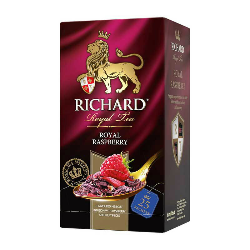ロシア紅茶 Richard リチャード「ロイヤル・ラズベリー」 (ハイビスカス＆ラズベリー) ハーバルインフュージョン37.5g/25枚（個包装）ティーバッグフルーツハーブティー