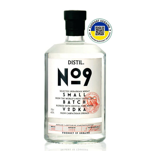ウクライナ産 プレミアムウォッカ「Vodka Distil No9〜ディスティル 　ナンバー9〜」700ml 1本（ウオッカ:アルコール分 40％）
