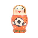 「サッカー大好き!」マトリョーシカ型置物セルギエフ・ポサード マトリョーシカイヴァンツォヴァ作単体:高さ 約4cm【マトリョーシカ】ギフト 記念日 お祝い 誕生日 結婚 縁起物 ロシア 土産(3)