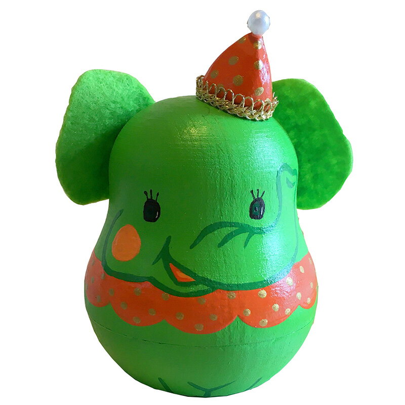 Spilla手作りマトリョーシカ「マトリョーシカ小物入れ」ゾウさん高さ 7.5cm【マトリョーシカ】