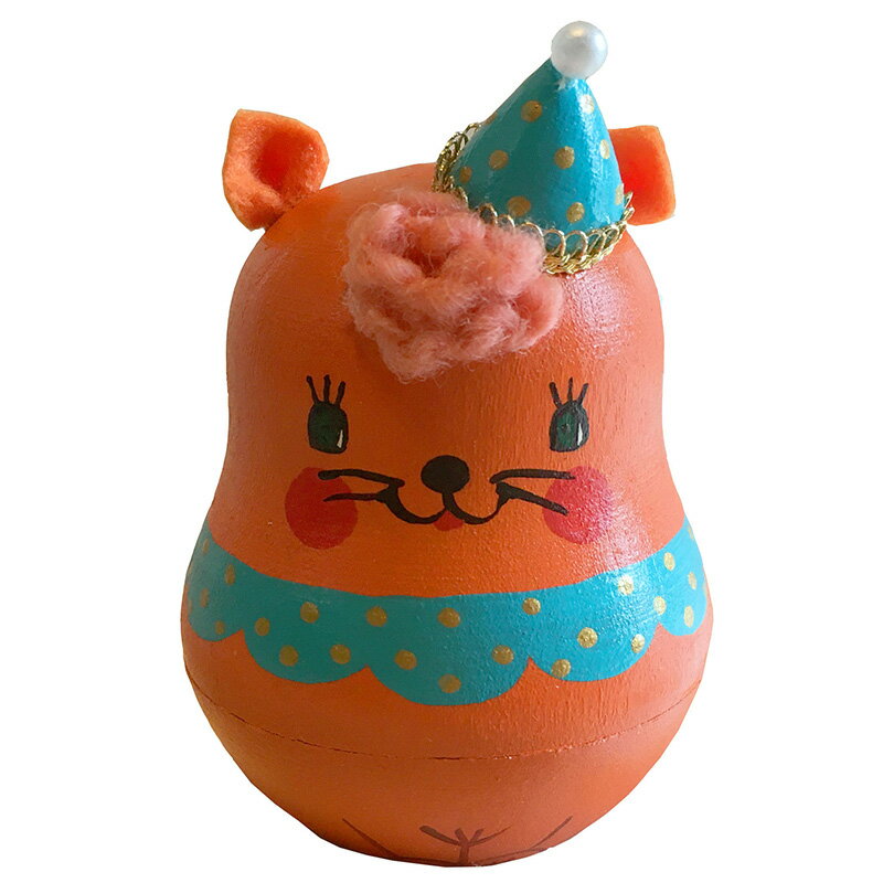 Spilla手作りマトリョーシカ「マトリョーシカ小物入れ」ネコさん高さ 7.5cm【マトリョーシカ】