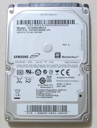 Samsung ノートPC用 HDD 2.5inch ST500LM012 500GB 9.5mm SATAのサムネイル