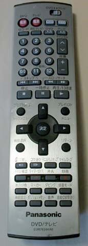 パナソニック EUR7624KA0 DVD テレビリモコン Panasonic 【中古】