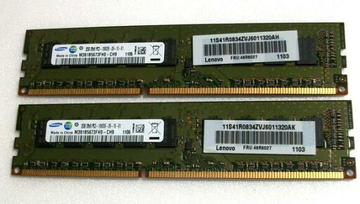 SAMSUNG デスクトップPC メモリー PC3-10600E 4GB(2GBx2枚セット) M391B5673FH0-CH9 DDR3 Lenovo NEC【中古】 SAMSUNG デスクトップPC メモリー PC3-10600E 4GB(2GBx2枚セット) M391B5673FH0-CH9 DDR3 Lenovo NEC【中古】