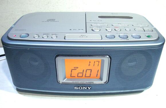 【中古】SONY CDラジオカセットコーダー CFD-E500TV　テープ録音OK