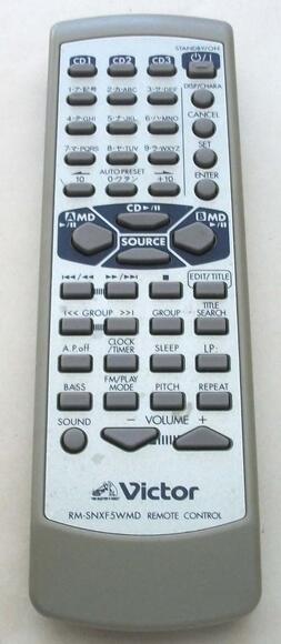 RM-SNXF5WMD ビクター オーディオリモコン　（Victor RM-SNXF5WMD NX-F5WMD WMD/CD コンポリモコン
