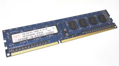 【中古】hynix製 DDR3 PC3-10600 2GB デスクトップPC メモリー HMT325U6BFR8C-H9