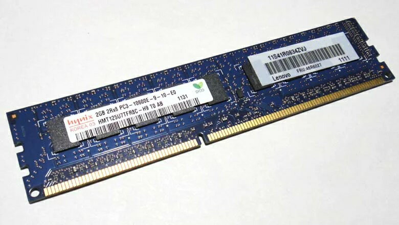 hynix PC3-10600E 2GB HMT125U7TFR8C-H9 DDR3 デスクトップメモリー【中古】