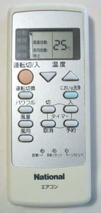 【中古】ナショナル エアコンリモコン A75C2754