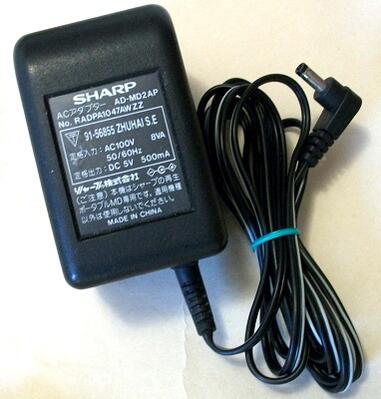 シャープ ACアダプター AD-MD2AP 5V 500mA 　SHARP 　【中古】　　　RADPA1047AWZZ