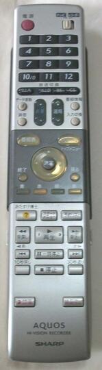 【中古】シャープ 純正　GA616PA　SHARP 　AQUOS レコーダー リモコン