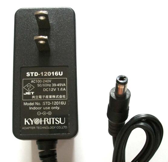 KYOHRITSU STD-12016U 　 ACアダプター DC12V 1.6A　　 共立 電源アダプタ