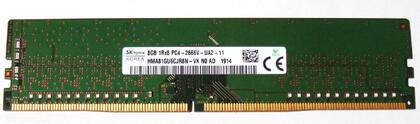 【中古】SK hynix DDR4-2666 8GB 1Rx8 PC4-2666V-UA2-11 HMA81GU6CJR8N-VK