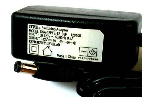 Rakuten - ACアダプター DSA-12PFE-12 BJP　120100 12V 1A　5mm/2mm センタープラス中空　/DVE テックウインド