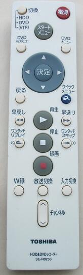 Rakuten - 【中古】東芝 純正 SE-R0253　 TOSHIBA HDD＆DVDレコーダー用 シンプルリモコン