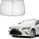 レクサス Lexus ES XZ10 300H 350 専用 車 フロントガラス用 サンシェード 6層構造 遮光 フロントシェード 遮光率99 UVカット紫外線対策 日除け 日よけ 折り畳み式 ワンタッチ カーテン コンパクト収納 車種専用 車中泊 収納袋付 RUIYA