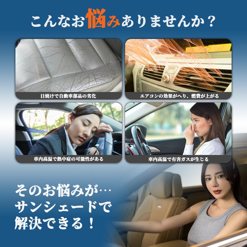 日産 新型 セレナ C28型 6代目 専用 車 フロントガラス用 サンシェード 6層構造 遮光 フロントシェード 遮光率99% UVカット紫外線対策 日除け 日よけ 折り畳み式 ワンタッチ カーテン コンパクト収納 車種専用 車中泊 収納袋付 RUIYA