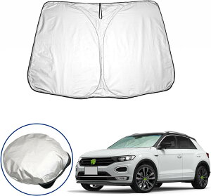 フォルクスワーゲン T-Roc 専用 車 フロントガラス用 サンシェード 遮光 フロントシェード 遮光率99% UVカット紫外線対策 日除け 日よけ 折り畳み式 コンパクト収納 収納袋付 RUIYA