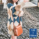 【キッズ カーディガン】アーガイル風 アウター 子供服 ジュニア トップス ニット セーター 羽織 防寒 カジュアル 可愛い 通学 小学生 秋 冬 お出かけ お...