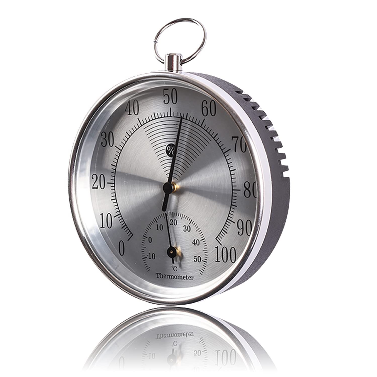 100*100*25mm 高精度 温度・湿度計 電池必要なし 時計 温度計 湿度計 壁掛け 業務用浴室 湯温計 赤ちゃ..