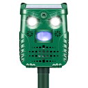 猫よけ 鳥よけ 犬よけ 猫避け 超音波 動物撃退器 USB充電&ソーラー充電 4モード IP64防水 差し込むと壁掛け型 二つ設置方法 猫/鳥/ネズミ/犬/狐/...