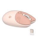 M3 可愛い猫 2.4G USBワイヤレス マウス 女性 子供 マウス おしゃれ カラフル 静音 PC、ノートPC対応 (ミルクティー)