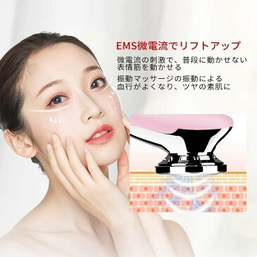 Rumay 温冷美顔器 イオン導出 イオン導入 光エステ リフトアップ 振動マッサージ EMS微電流 ほうれい線改善 美肌 保湿 抗老化 小顔 1台8役 自宅エステ