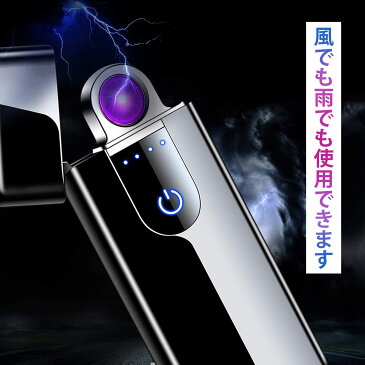 電子ライター ライター usb 小型 充電式 プラズマ ダブルアーク オイル不要 ガス不要 防風 軽量 薄型 プレゼント 電子ターボライター 電池残量表示 自動放電オフ 繰り返し使える アウトドア 防災グッズ