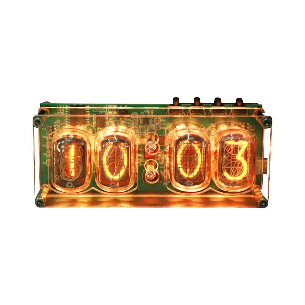 ニキシー管時計 発光管時計 レトロモダン 置き時計 ビンテージ ヴィンテージ時計 パンクレトロスタイルのデジタル卓上時計 IN-12A ニキシー時計 デスクトップの創造的な装飾品 USB Type-C接続型のサムネイル