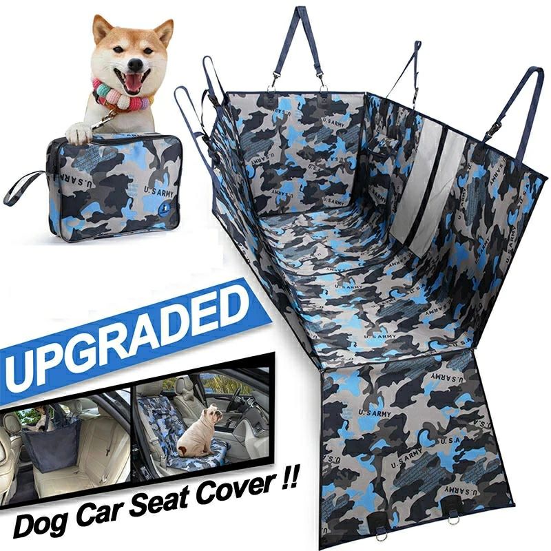 ペット用ドライブシート 新型 犬猫ドライブ用品 車用ペットシート カーシートカバー ドライブボックス 犬 車 シート ボックス 防水 滑り止め 犬ドライブ マット 4WAY カー用品 大中小型車用 全種犬用猫用 車後部座席 5層 900Dオックスフォード布 ブルー