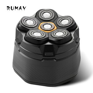 RUMAY スキンヘッド用シェーバー 99枚刃 6Dスキンヘッド シェーバー マグネット着脱式 ハゲ用シェーバー 坊主用シェーバー 頭髪シェーバー パワーフル 坊主頭 髭剃り 男性用 IPX6防水 乾湿両用 スキンヘッド用バリカン メンズシェーバー 回転式 LEDディスプレイ TYPE-C