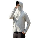 ラッシュガード UVカット メンズ パーカー 軽量 日焼け止め アウトドア 指穴付き 冷房対策 紫外線対策 ジップパーカー アウター UVカットパーカー フード付き 通気性 涼しい